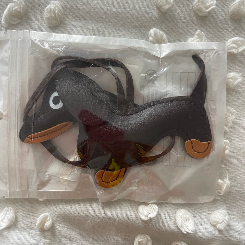 Brown Dachshund Bag Charm or Keychain